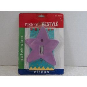 🎁Rare Vintage 1997 Restore and Restyle Circus Star Switch Plate with Screws